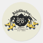Sticker Rond Riddikulus - Rire des chiens (Devant)