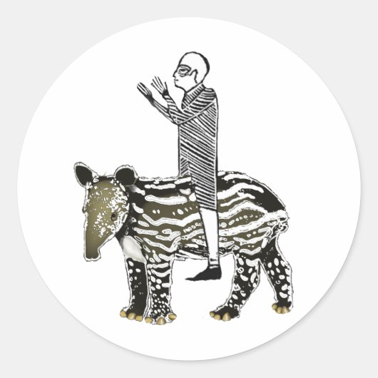Sticker Rond Ride em' tapir (Devant)