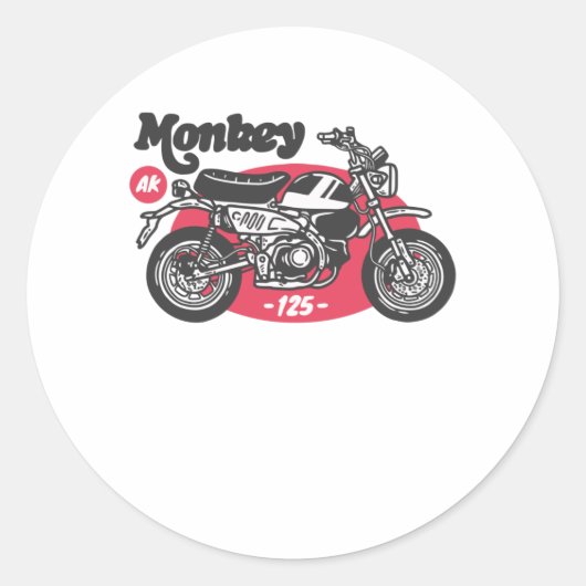 Sticker Rond Ride Monkey (Devant)
