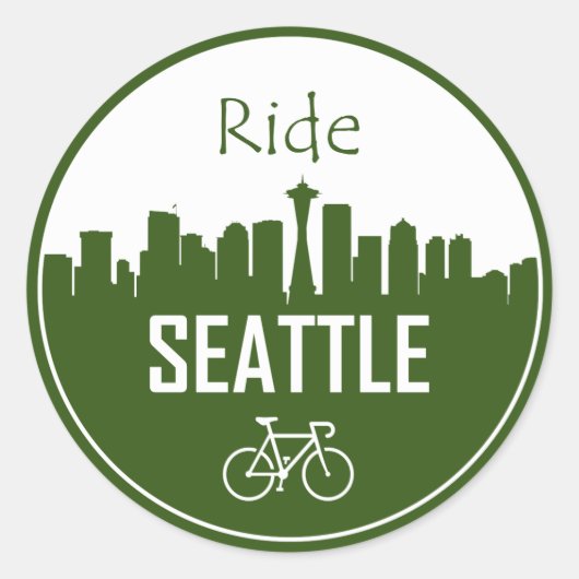Sticker Rond Ride Seattle (Devant)