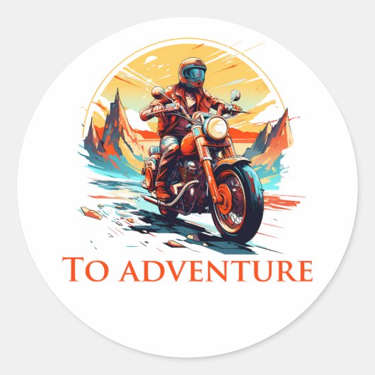 Sticker Rond Ride to Adventure (Devant)
