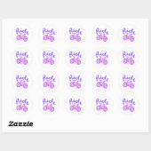 Sticker Rond Ride, violet et rose (Feuille)