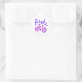 Sticker Rond Ride, violet et rose (Sac)