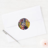 Sticker Rond RIDERS DANS le détail de la nuit (Enveloppe)