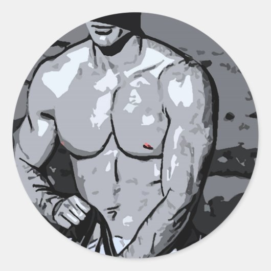 Sticker Rond Riding Cowboy (Devant)