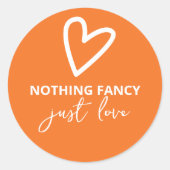 Sticker Rond Rien De Fancy Just Love Retro Mariage (Devant)