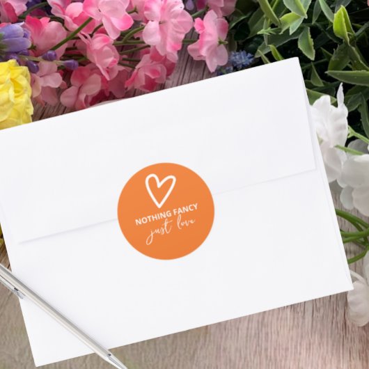 Sticker Rond Rien De Fancy Just Love Retro Mariage