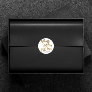 Sticker Rond Rien De Fancy Juste Amour   Micro Mariage Gold Hea