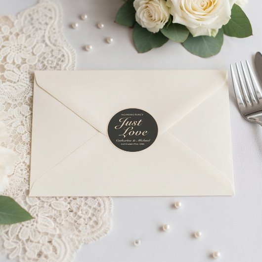 Sticker Rond Rien de fantaisie Juste Amour Mariage