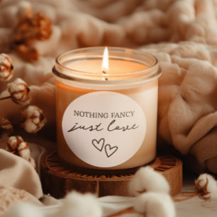 Sticker Rond Rien De fantaisie Juste Amour Minimaliste Mariage