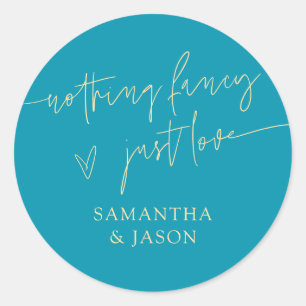 Sticker Rond Rien de Fantastique Juste Amour Écriture Mariage B