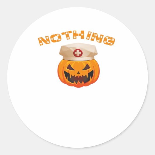 Sticker Rond Rien Ne Peur Une Infirmière, Halloween Éffrayant P (Devant)