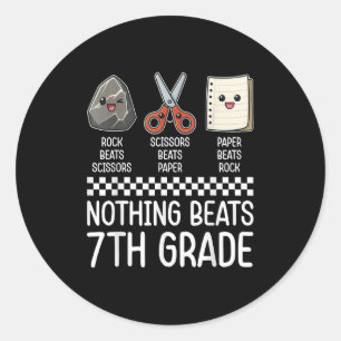 Sticker Rond Rien Ne Vaut Mieux Que La 7e Année Drôle Retourner