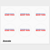 Sticker Rond Rien ne vole avec seulement une aile droite (Feuille)