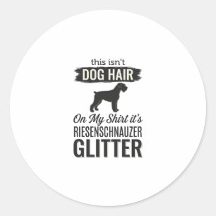 Sticker Rond Riesenschnauzer Pailleté Création Drôle pour Amate