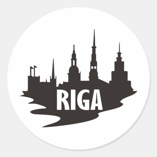 Sticker Rond Riga (Devant)
