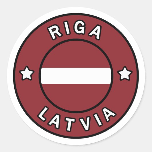 Sticker Rond Riga Lettonie (Devant)
