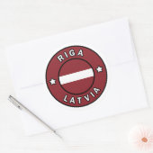 Sticker Rond Riga Lettonie (Enveloppe)