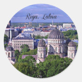 Sticker Rond Riga, Lettonie (Devant)