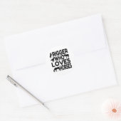 Sticker Rond Rigger qui aime les chevaux (Enveloppe)