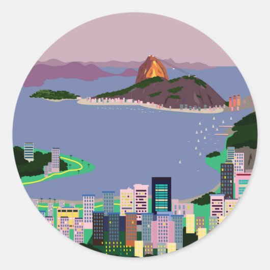 Sticker Rond Rio de Janeiro -BRÉSIL (Devant)