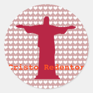 Sticker Rond ~ Rio de Janeiro de Cristo Redentor. le Brésil