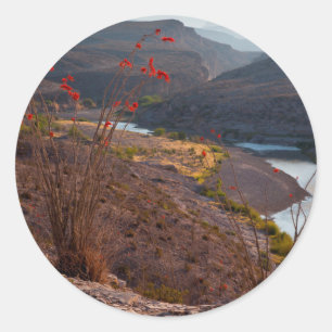 Sticker Rond Rio Grande traversant le désert de Chihuahuan