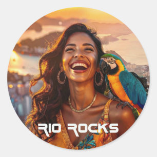 STICKER ROND RIO ROCKS - RIO DE JANEIRO - BRÉSIL