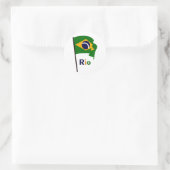 Sticker Rond Rio, texte multicolore (Sac)