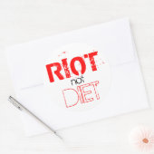 Sticker Rond RIOT not DIET (Enveloppe)