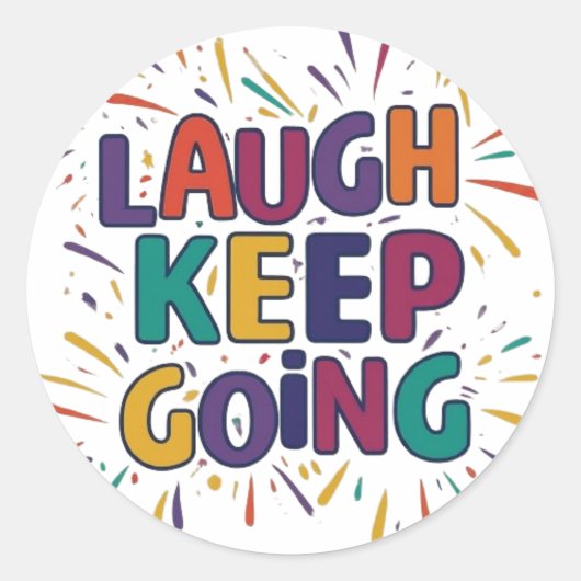 Sticker Rond rire continuer (Devant)