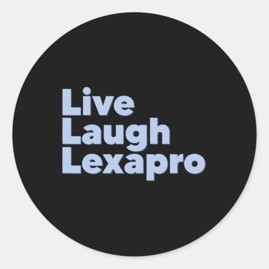 Sticker Rond Rire Lexapro Sensibilisation au suicide (Devant)