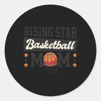 Sticker Rond Rising Star Basketball Maman