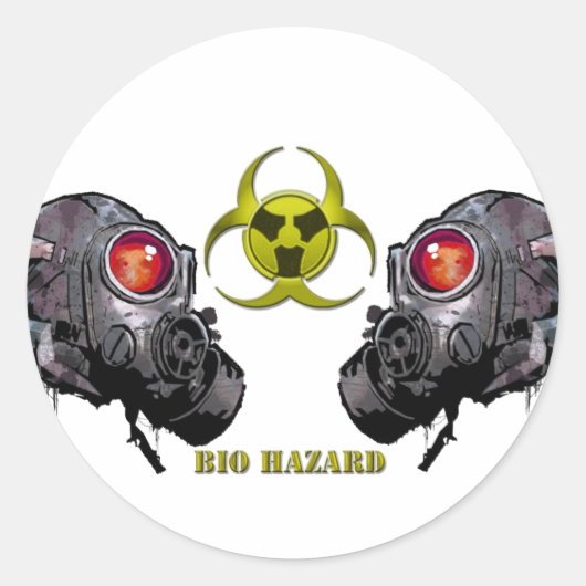 Sticker Rond Risque de bio (Devant)