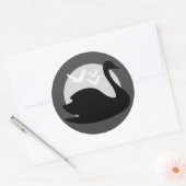 Sticker Rond Risque de queue pour les noirs (Enveloppe)