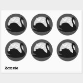 Sticker Rond Risque de queue pour les noirs (Feuille)
