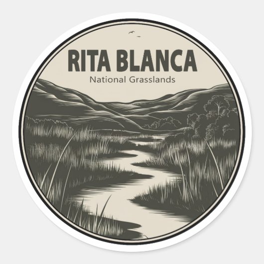 Sticker Rond Rita Blanca National Grasslands Stream (Devant)