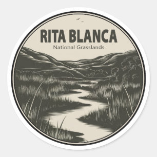 Sticker Rond Rita Blanca National Grasslands Stream