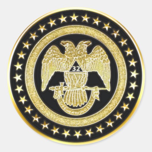 Sticker Rond Rite écossais 32 (Devant)