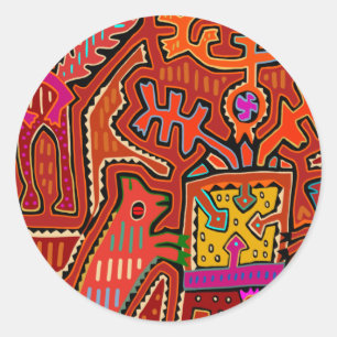 Sticker Rond Rituel Chamanique Peyote Kuna - SCOTUS Coupe Mes D