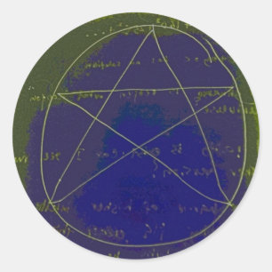 Sticker Rond rituel pentagramme cercle magique foncé