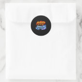 Sticker Rond Rivalité chauffée tout le temps (Sac)
