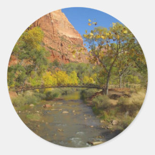 Sticker Rond Rivière de Vierge dans de grandes couleurs en