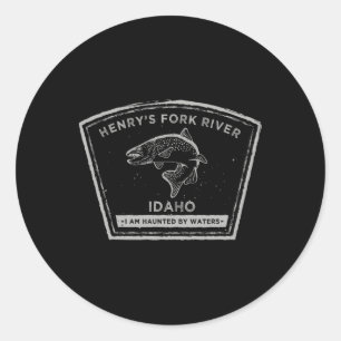 Sticker Rond Rivière Henry's Fork Idaho Pêche à la mouche