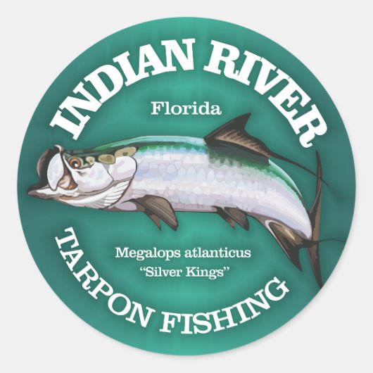 Sticker Rond Rivière Indienne (Tarpon) (Devant)