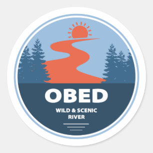 Sticker Rond Rivière Obed Sauvage Et Pittoresque