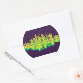 Sticker Rond Riyadh Arabie Saoudite Skyline (Enveloppe)