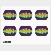 Sticker Rond Riyadh Arabie Saoudite Skyline (Feuille)