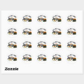 Sticker Rond Riz Bébé Funny Sushi Roll Pun (Feuille)