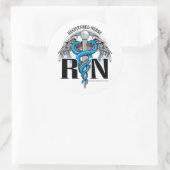 Sticker Rond RN Caduceus Blue (Sac)
